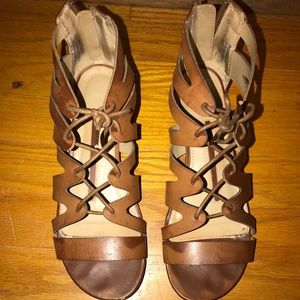 New Directions. Brown sandals.